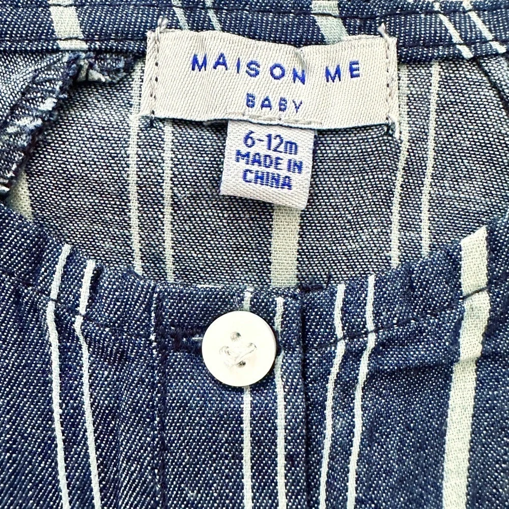 Maison Me | Chambray Stripe Rin Dress (6-12mos)